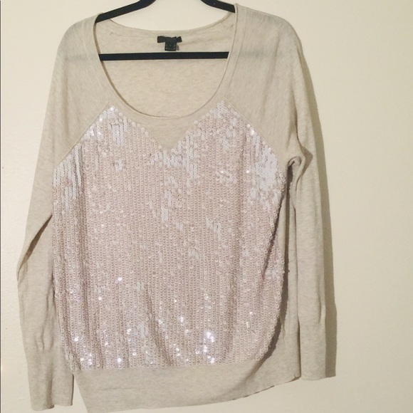 J. Crew Sweaters - J.Crew Sequin Slouch Sweater L